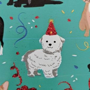 Bichon & buds birthday gift wrap wrapping paper